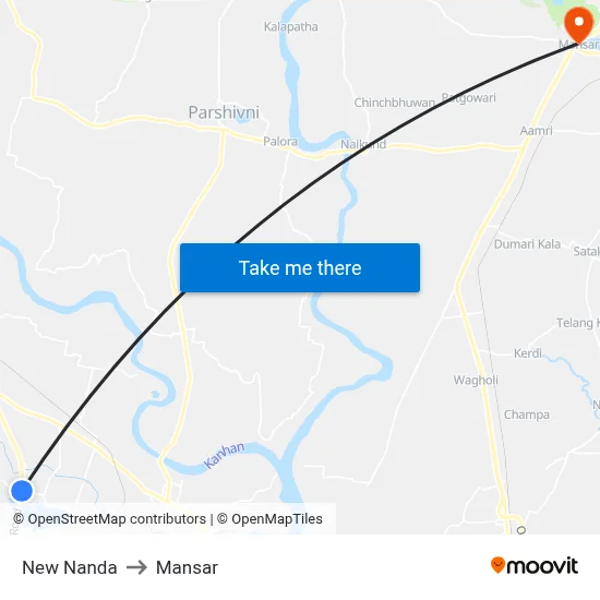 New Nanda to Mansar map