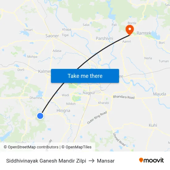 Siddhivinayak Ganesh Mandir Zilpi to Mansar map