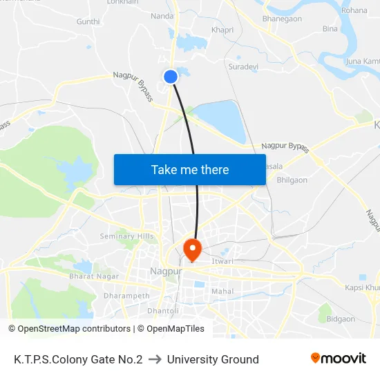 K.T.P.S.Colony Gate No.2 to University Ground map