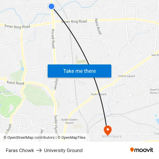Faras Chowk to University Ground map