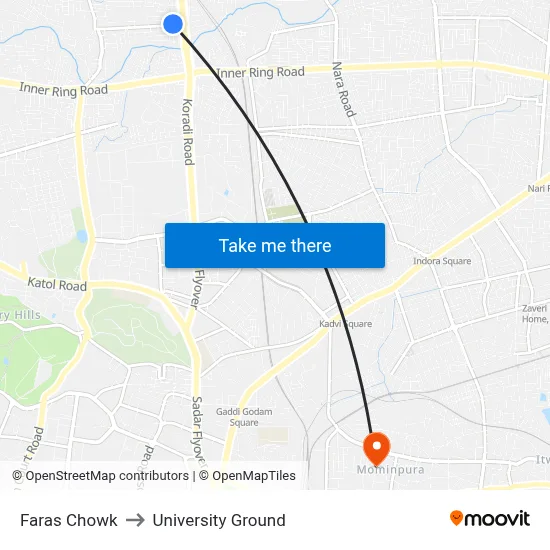 Faras Chowk to University Ground map