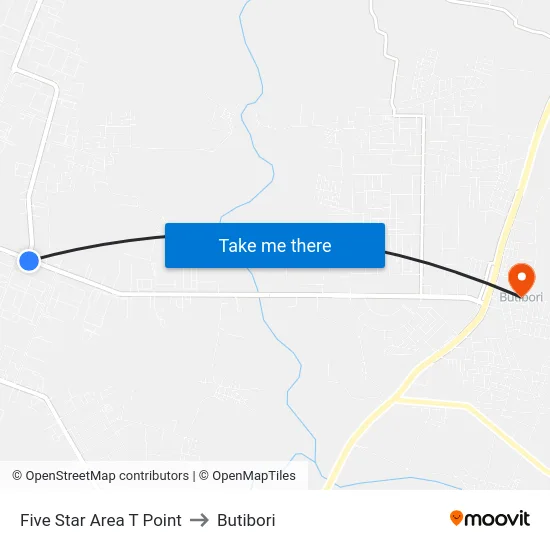 Five Star Area T Point to Butibori map
