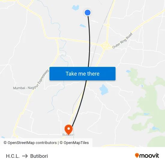 H.C.L. to Butibori map