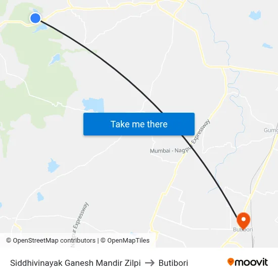 Siddhivinayak Ganesh Mandir Zilpi to Butibori map