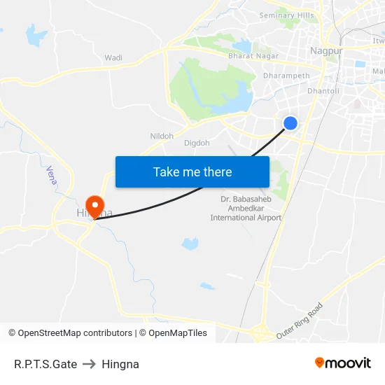 R.P.T.S.Gate to Hingna map