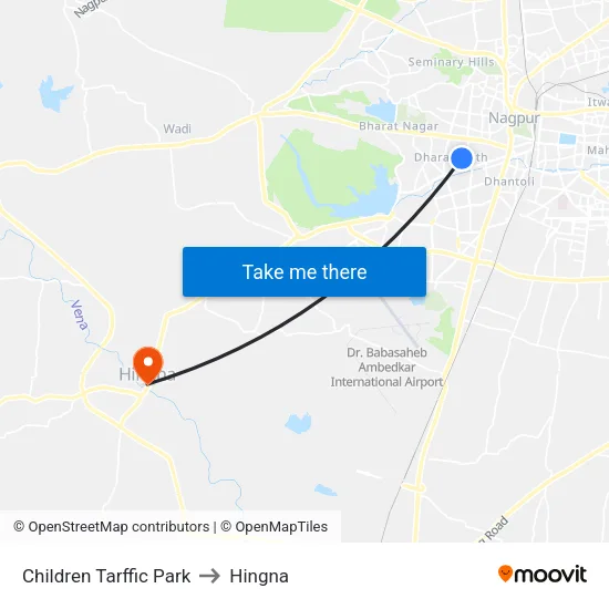 Children Tarffic Park to Hingna map