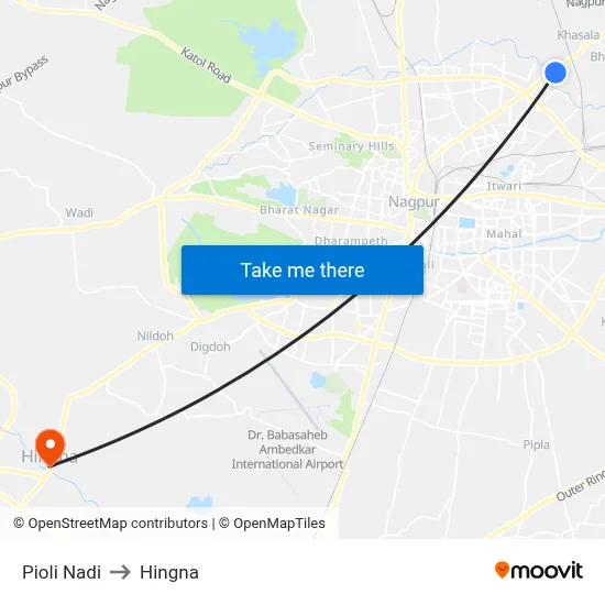 Pioli Nadi to Hingna map