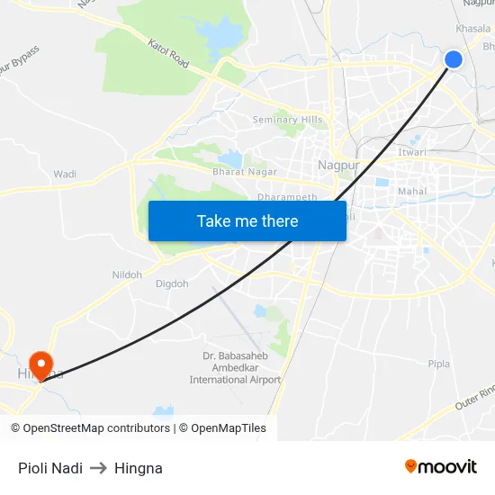 Pioli Nadi to Hingna map