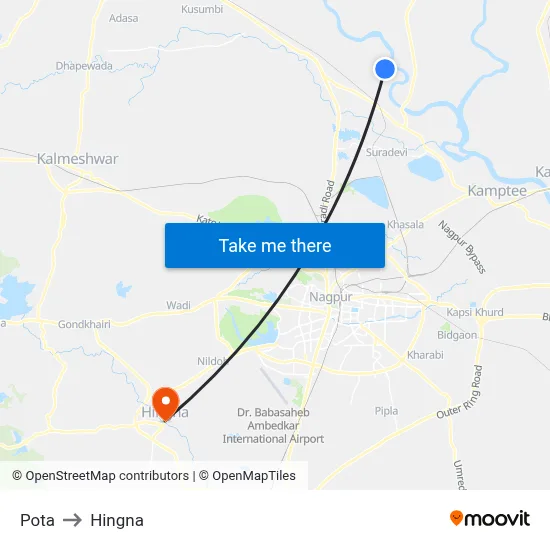 Pota to Hingna map