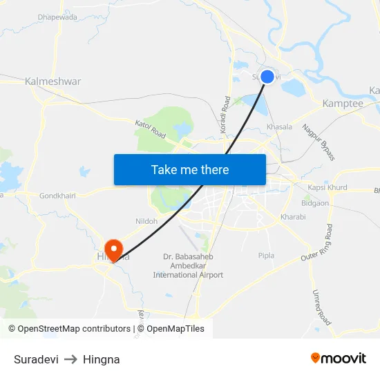 Suradevi to Hingna map