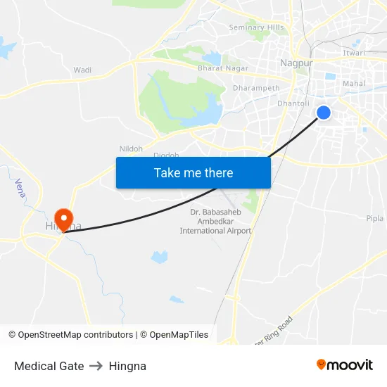 Medical Gate to Hingna map