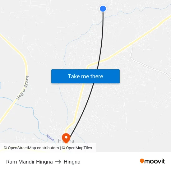 Ram Mandir Hingna to Hingna map
