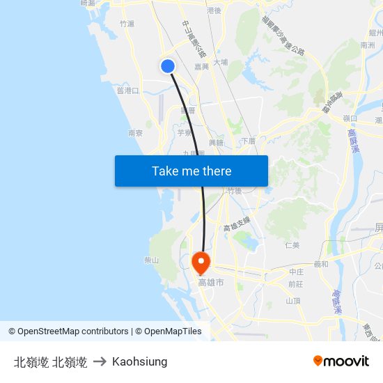 北嶺墘 北嶺墘 to Kaohsiung map