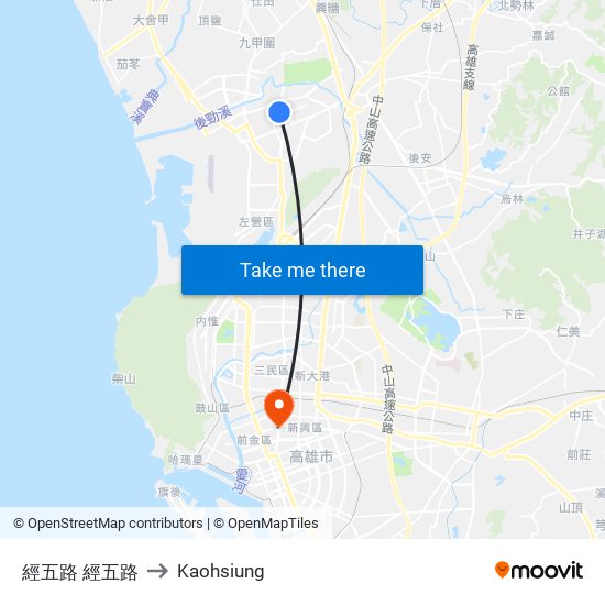 經五路 經五路 to Kaohsiung map