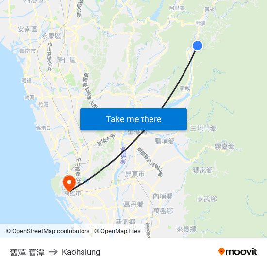 舊潭 舊潭 to Kaohsiung map