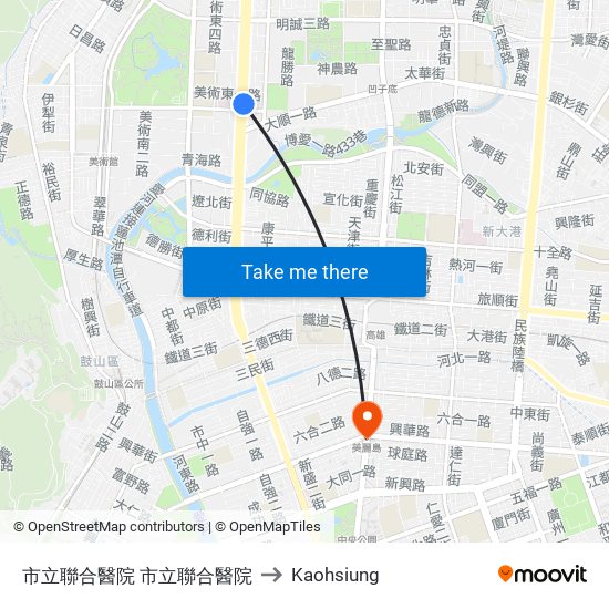 市立聯合醫院 市立聯合醫院 to Kaohsiung map