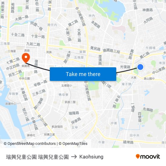 瑞興兒童公園 瑞興兒童公園 to Kaohsiung map