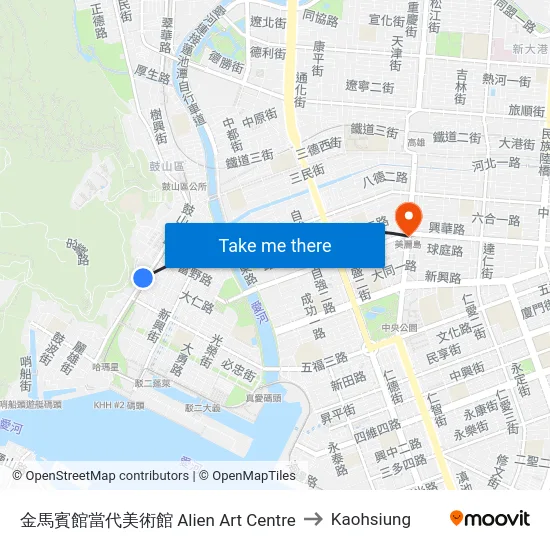 金馬賓館當代美術館 Alien Art Centre to Kaohsiung map