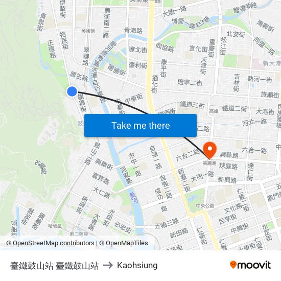 臺鐵鼓山站 臺鐵鼓山站 to Kaohsiung map