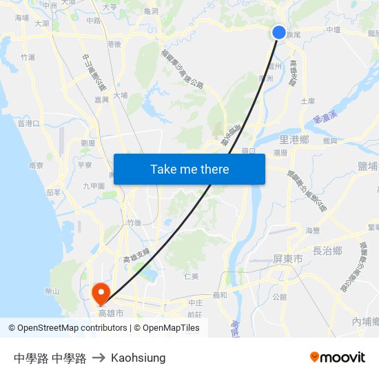 中學路 中學路 to Kaohsiung map