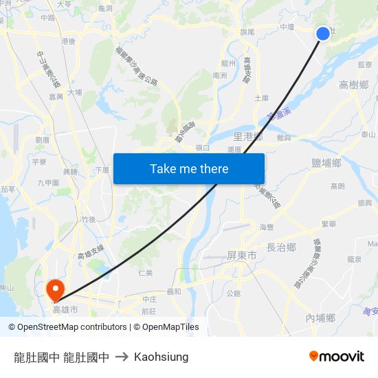 龍肚國中 龍肚國中 to Kaohsiung map