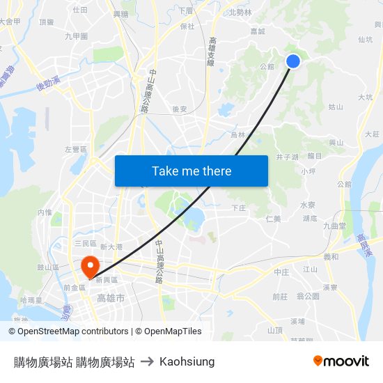 購物廣場站 購物廣場站 to Kaohsiung map