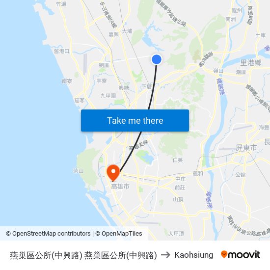 燕巢區公所(中興路) 燕巢區公所(中興路) to Kaohsiung map