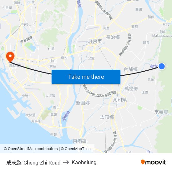 成志路 Cheng-Zhi Road to Kaohsiung map