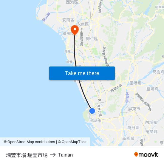 瑞豐市場 瑞豐市場 to Tainan map