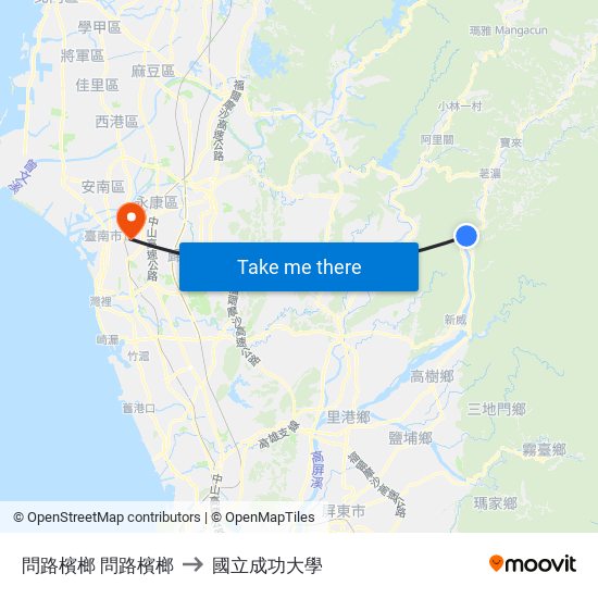 問路檳榔 問路檳榔 to 國立成功大學 map