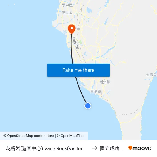 花瓶岩(遊客中心) Vase Rock(Visitor Center) to 國立成功大學 map