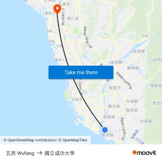 五房 Wufang to 國立成功大學 map