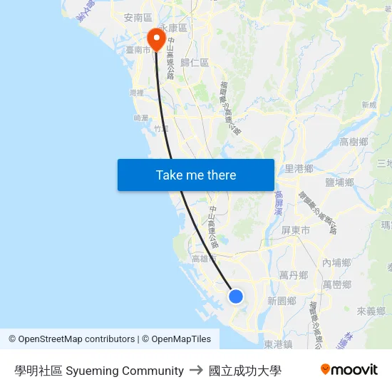 學明社區 Syueming Community to 國立成功大學 map