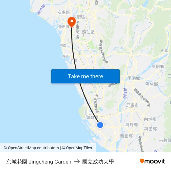 京城花園 Jingcheng Garden to 國立成功大學 map