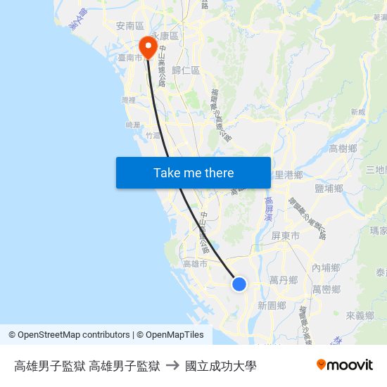 高雄男子監獄 高雄男子監獄 to 國立成功大學 map