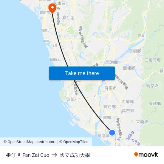 番仔厝 Fan Zai Cuo to 國立成功大學 map
