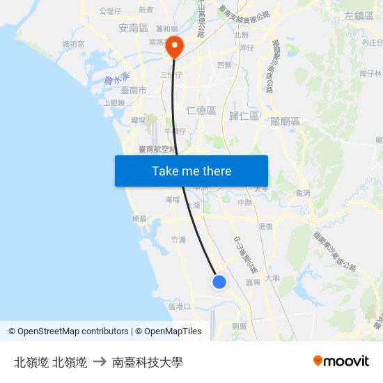 北嶺墘 北嶺墘 to 南臺科技大學 map