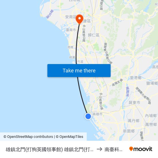 雄鎮北門(打狗英國領事館) 雄鎮北門(打狗英國領事館) to 南臺科技大學 map