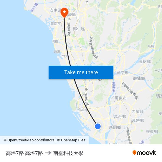 高坪7路 高坪7路 to 南臺科技大學 map
