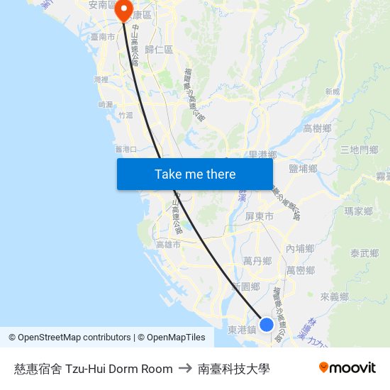 慈惠宿舍 Tzu-Hui Dorm Room to 南臺科技大學 map