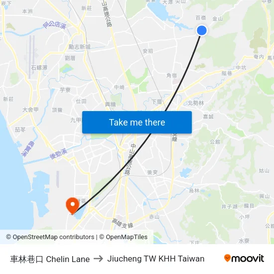 車林巷口 Chelin Lane to Jiucheng TW KHH Taiwan map