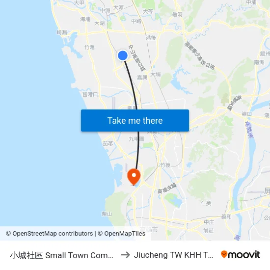 小城社區 Small Town Community to Jiucheng TW KHH Taiwan map