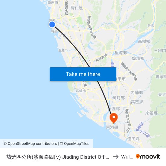 茄萣區公所(濱海路四段) 茄萣區公所(濱海路四段) to Wulong map