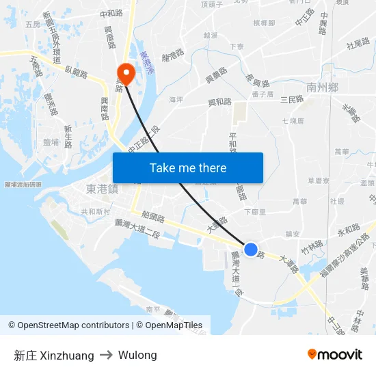 新庄 Xinzhuang to Wulong map
