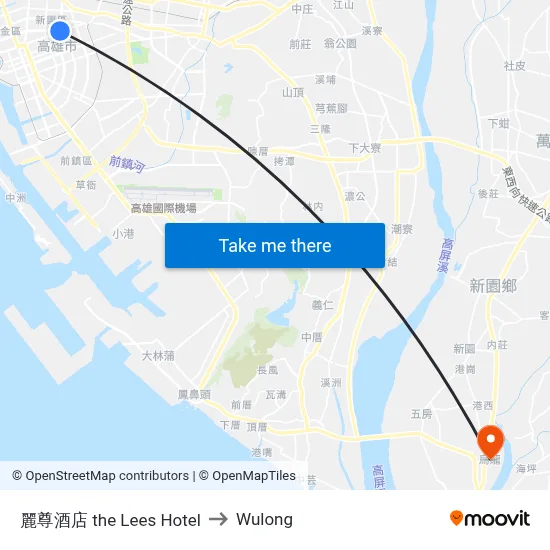 The Lees Hotel to Wulong map