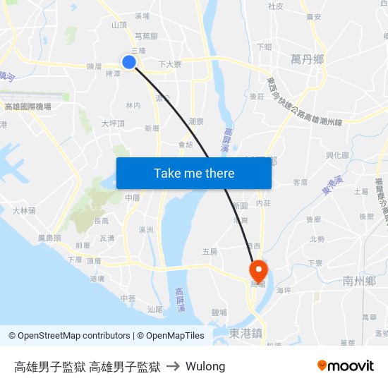 高雄男子監獄 高雄男子監獄 to Wulong map