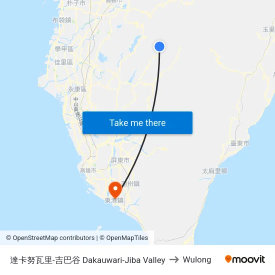 Dakauwari-Jiba Valley to Wulong map