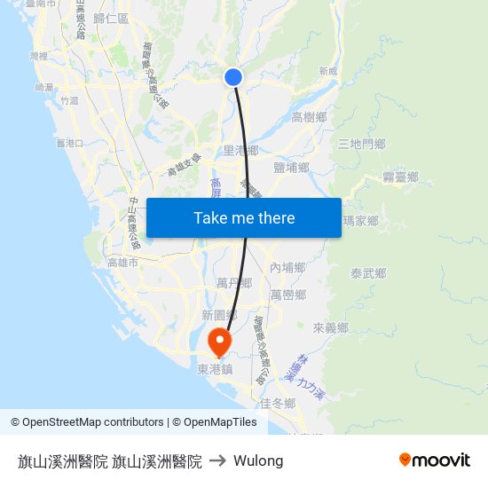 旗山溪洲醫院 旗山溪洲醫院 to Wulong map