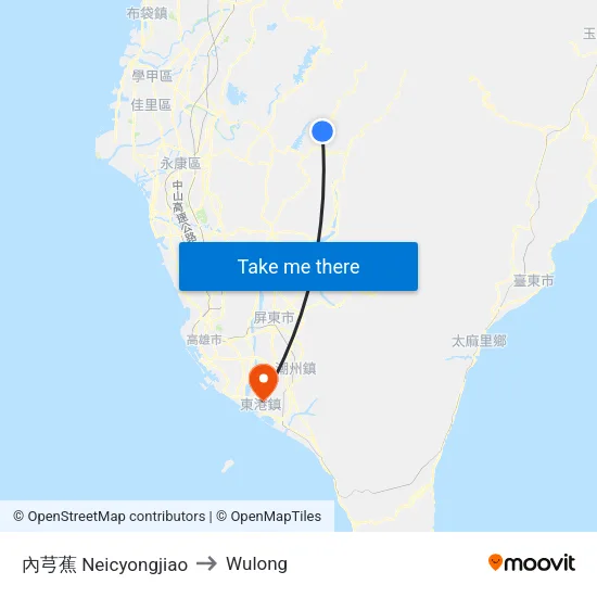 內芎蕉 Neicyongjiao to Wulong map