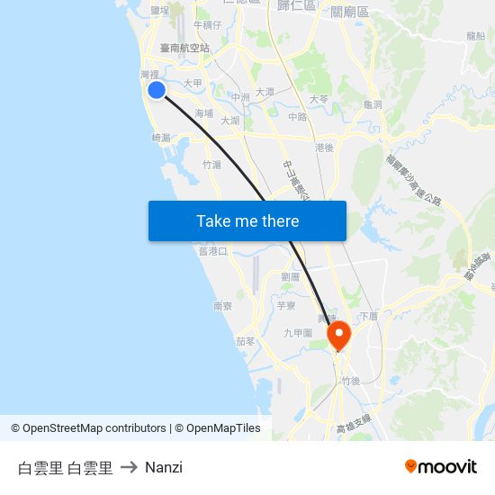 白雲里 白雲里 to Nanzi map